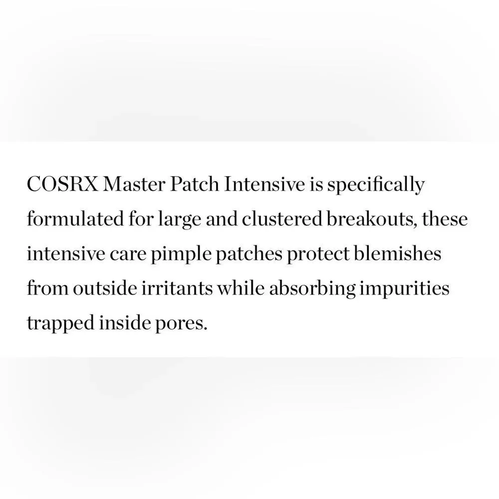 $4❤️‍🔥 COSRX Master Patch Intensive Blemish Patches 18 CT 🪞 NEW & SEALED - Picture 5 of 7